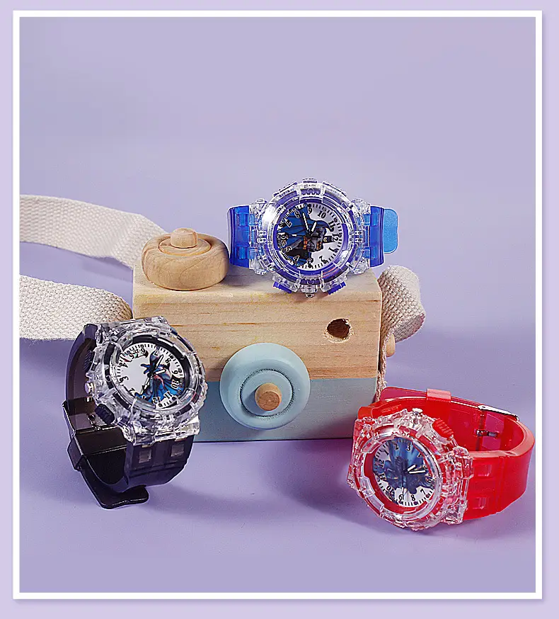 Red Cartoon Luminous Kids Watch with Quartz Movement — feature 11
