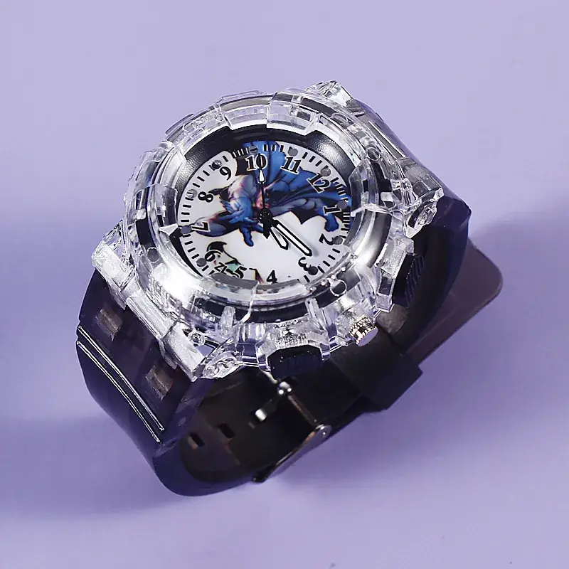 Red Cartoon Luminous Kids Watch with Quartz Movement - Image 2