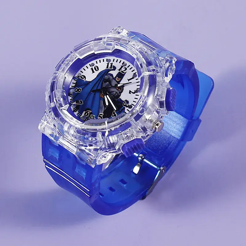 Red Cartoon Luminous Kids Watch with Quartz Movement - Image 3