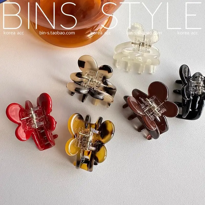 New bunny ears acetate half hair clip clip
