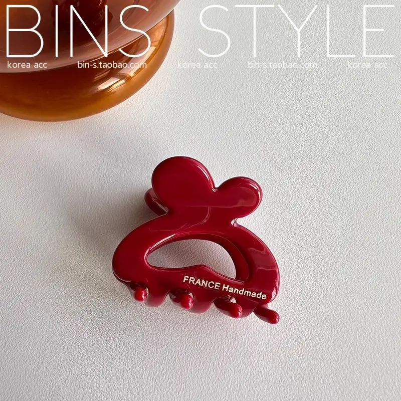 New bunny ears acetate half hair clip clip