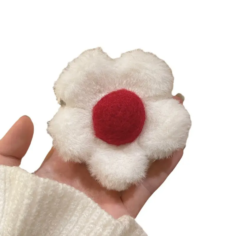 Autumn Winter Flower Plush Hair Clips for Women - Image 7