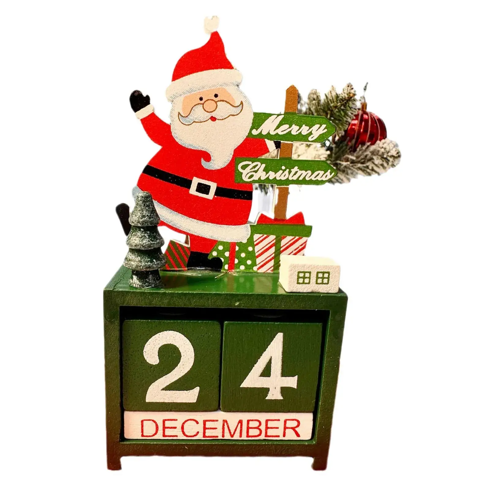 Christmas Wooden Calendar Decor for Home Desk January 24 - Image 7
