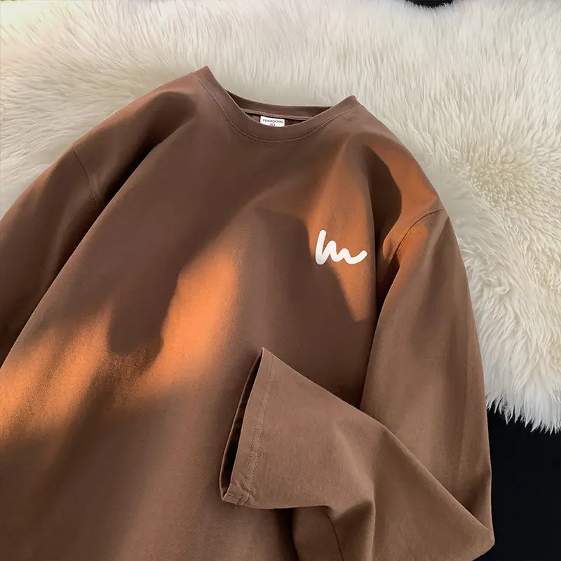 Men White Round Neck Long Sleeve T-Shirt 2023 - Image 5