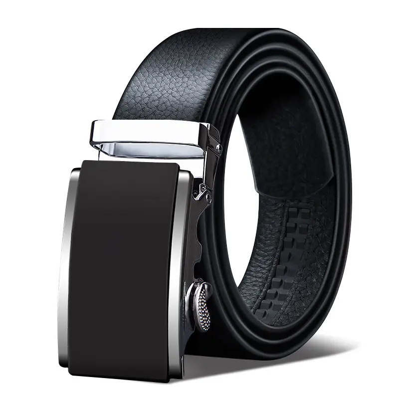 Men's Genuine Leather Belt with Gold Buckle - Image 29