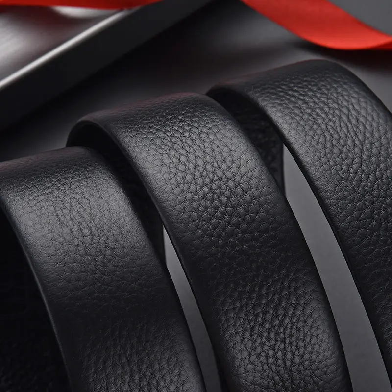 Men's Genuine Leather Belt with Gold Buckle — feature 10