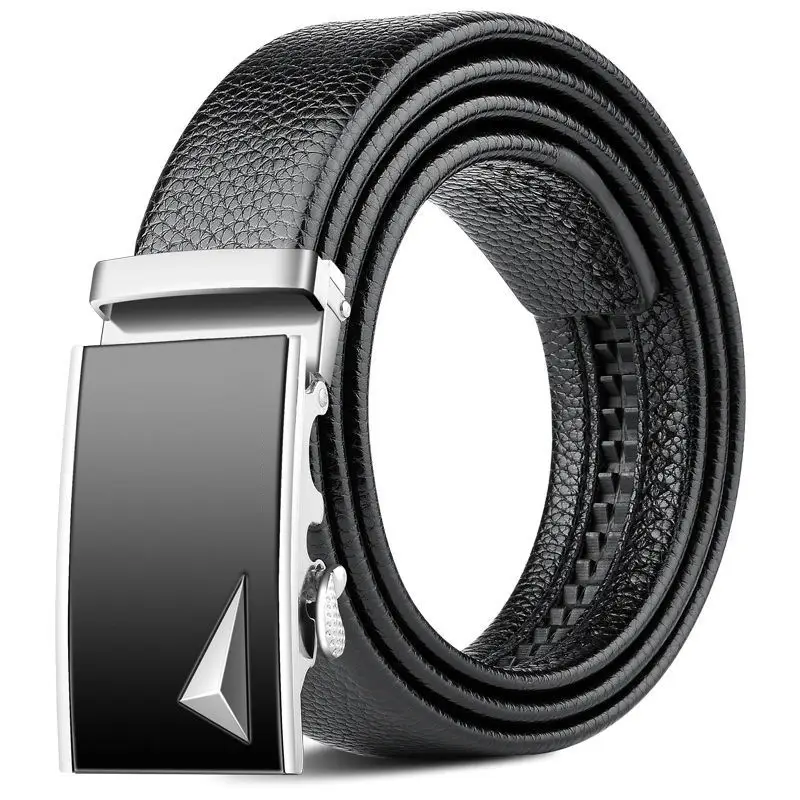 Men's Genuine Leather Belt with Gold Buckle - Image 10