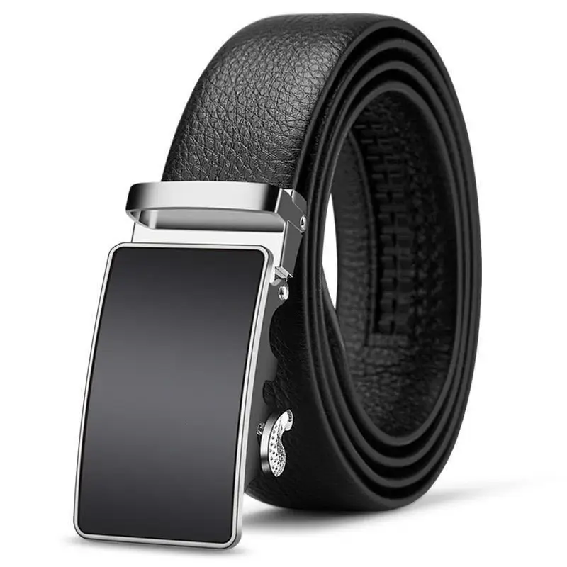 Men's Genuine Leather Belt with Gold Buckle - Image 20