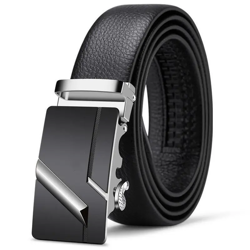 Men's Genuine Leather Belt with Gold Buckle - Image 22