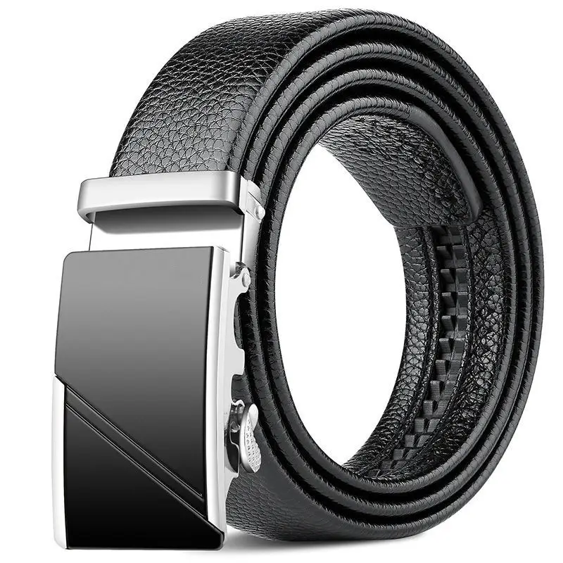 Men's Genuine Leather Belt with Gold Buckle - Image 5
