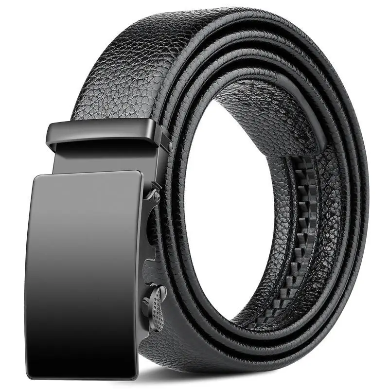 Men's Genuine Leather Belt with Gold Buckle - Image 7