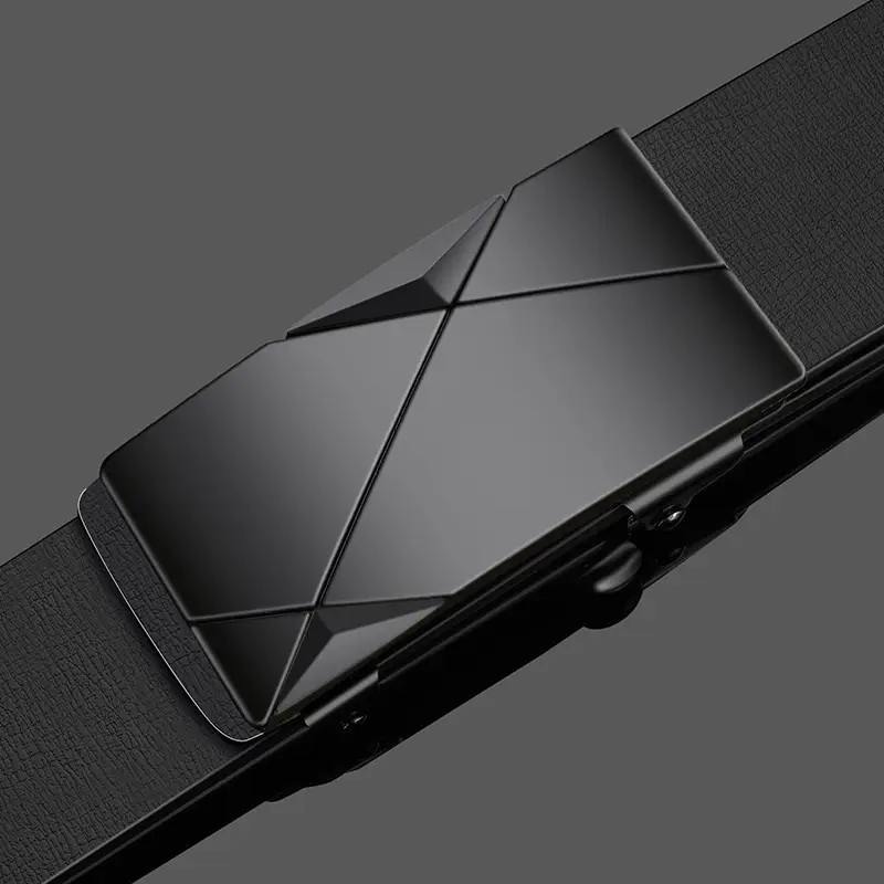 Men's Toothless Belt Black Automatic Buckle Wholesale
