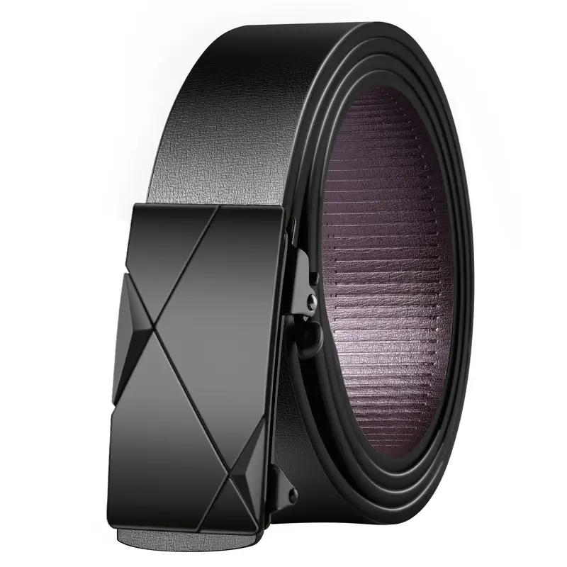 Men's Toothless Belt Black Automatic Buckle Wholesale