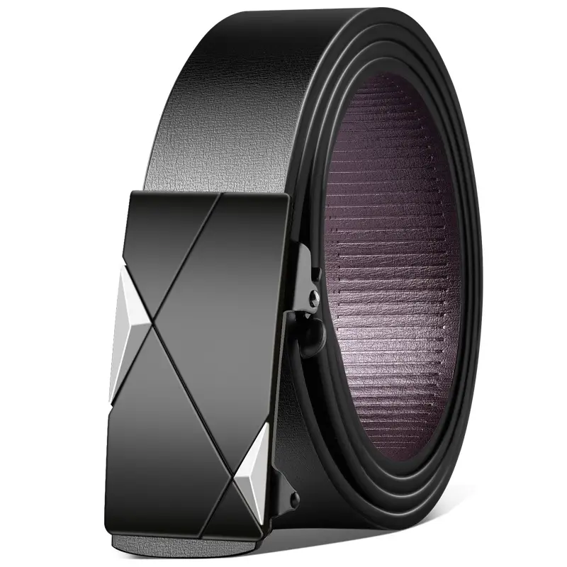 Men's Toothless Belt Black Automatic Buckle Wholesale