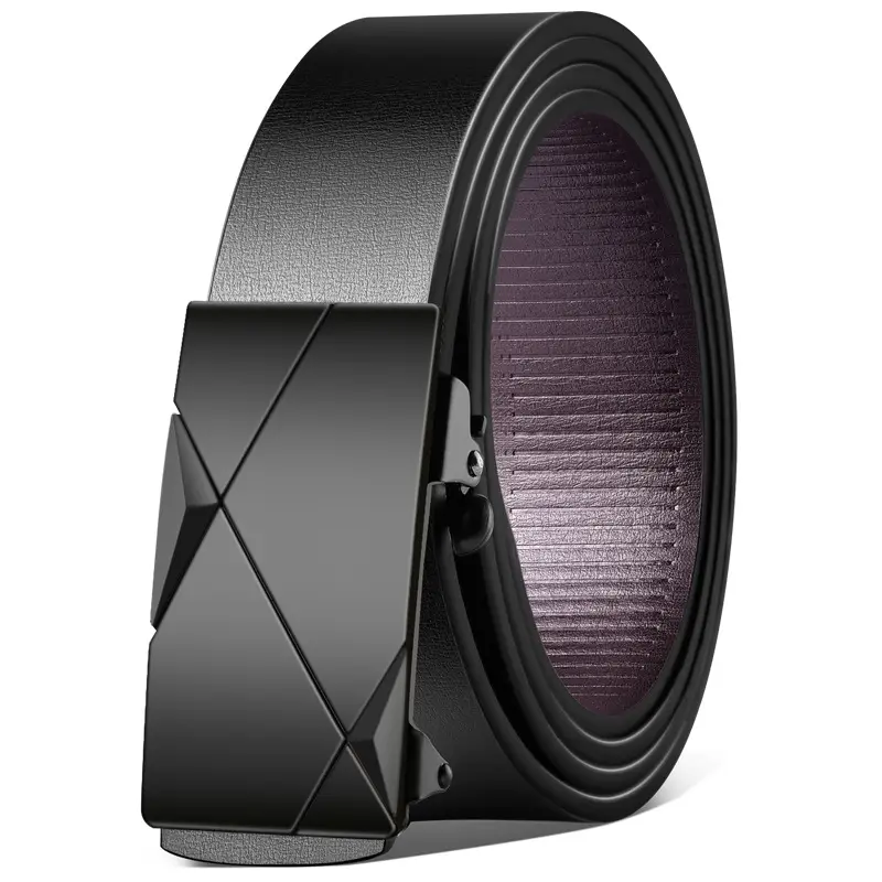 Men's Toothless Belt Black Automatic Buckle Wholesale