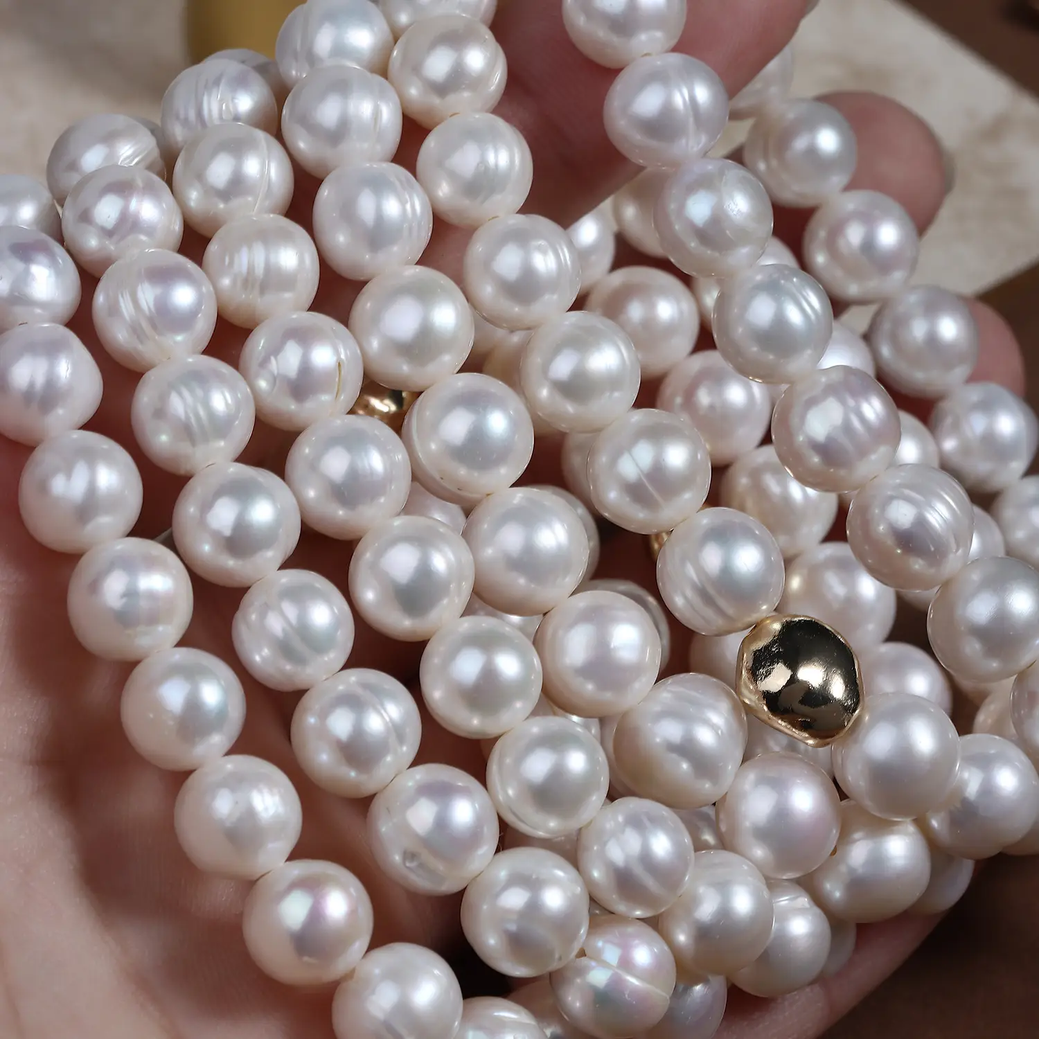 Ins Natural Freshwater Real Pearl Bracelet Threaded All-match Stringy Rope