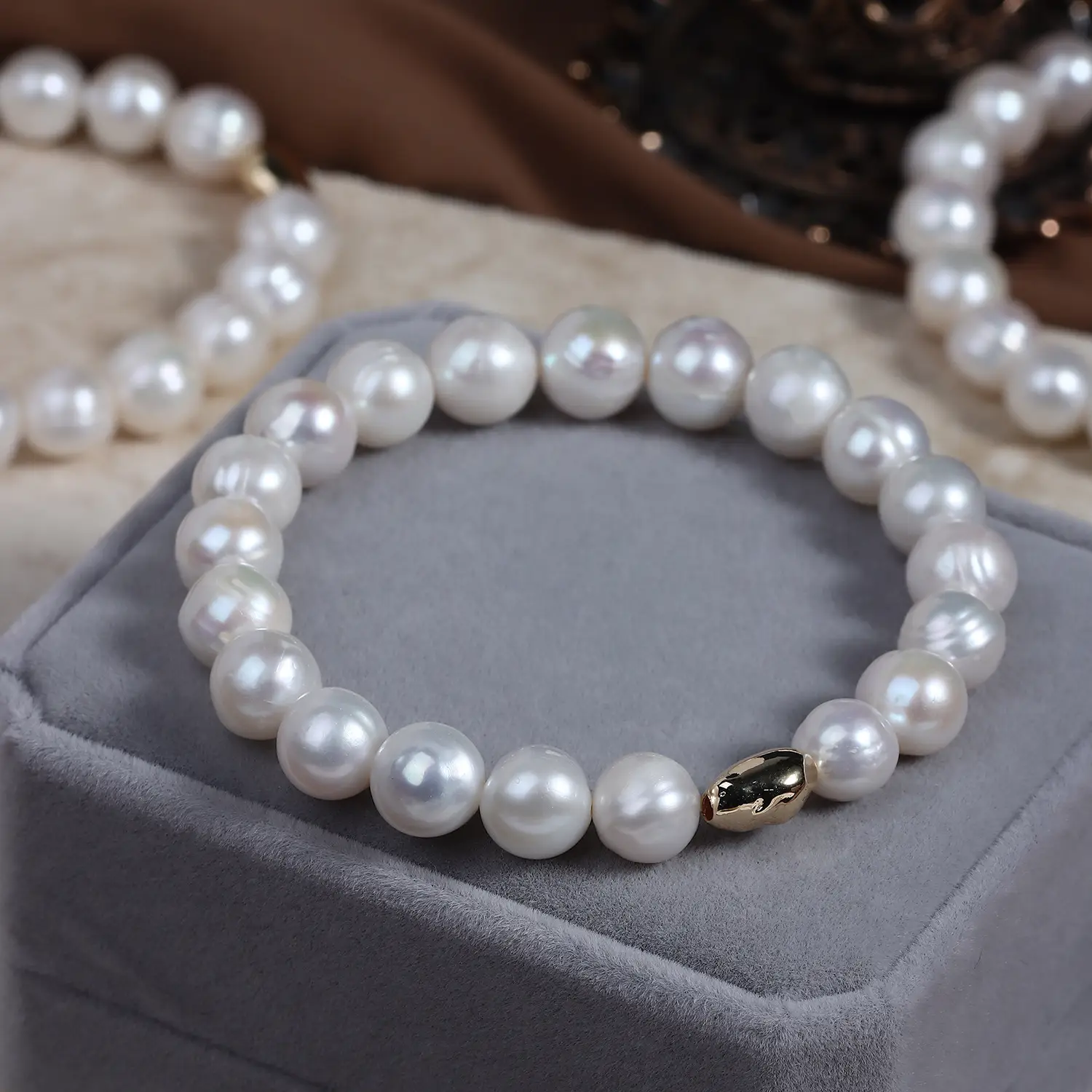 Ins Natural Freshwater Real Pearl Bracelet Threaded All-match Stringy Rope