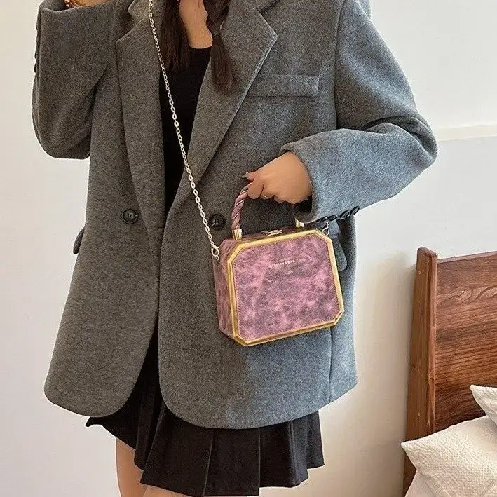 Women Crossbody Bag Pink Velvet Design
