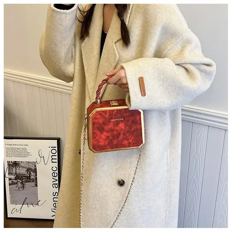 Women Crossbody Bag Pink Velvet Design — feature 11