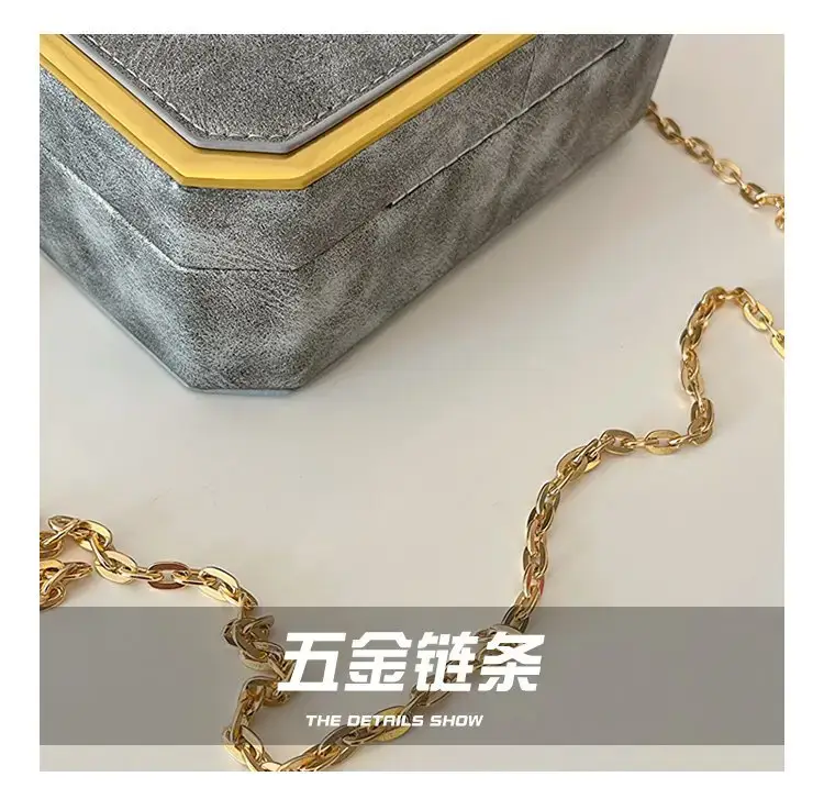 Women Crossbody Bag Pink Velvet Design — feature 3