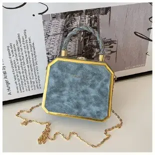 Women Crossbody Bag Pink Velvet Design