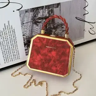 Women Crossbody Bag Pink Velvet Design
