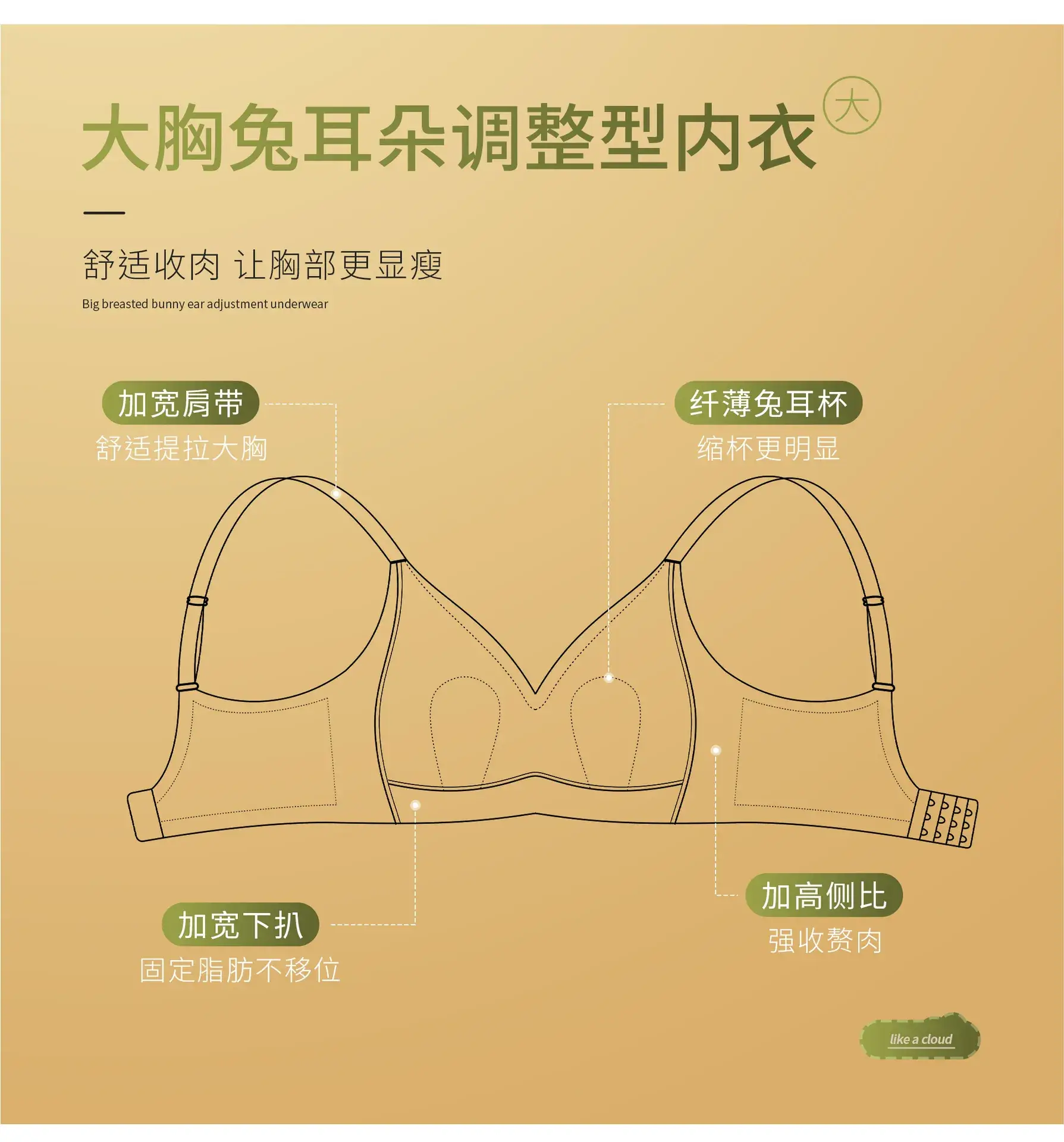 Women's Anti-Bump Seamless Bra Large Size — feature 4