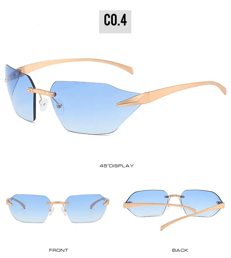 Cross-Border Unisex Curved Sunglasses Brown Tinted — feature 11