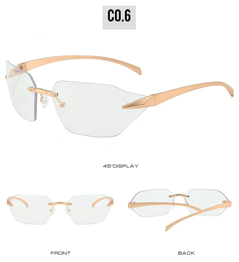 Cross-Border Unisex Curved Sunglasses Brown Tinted — feature 13