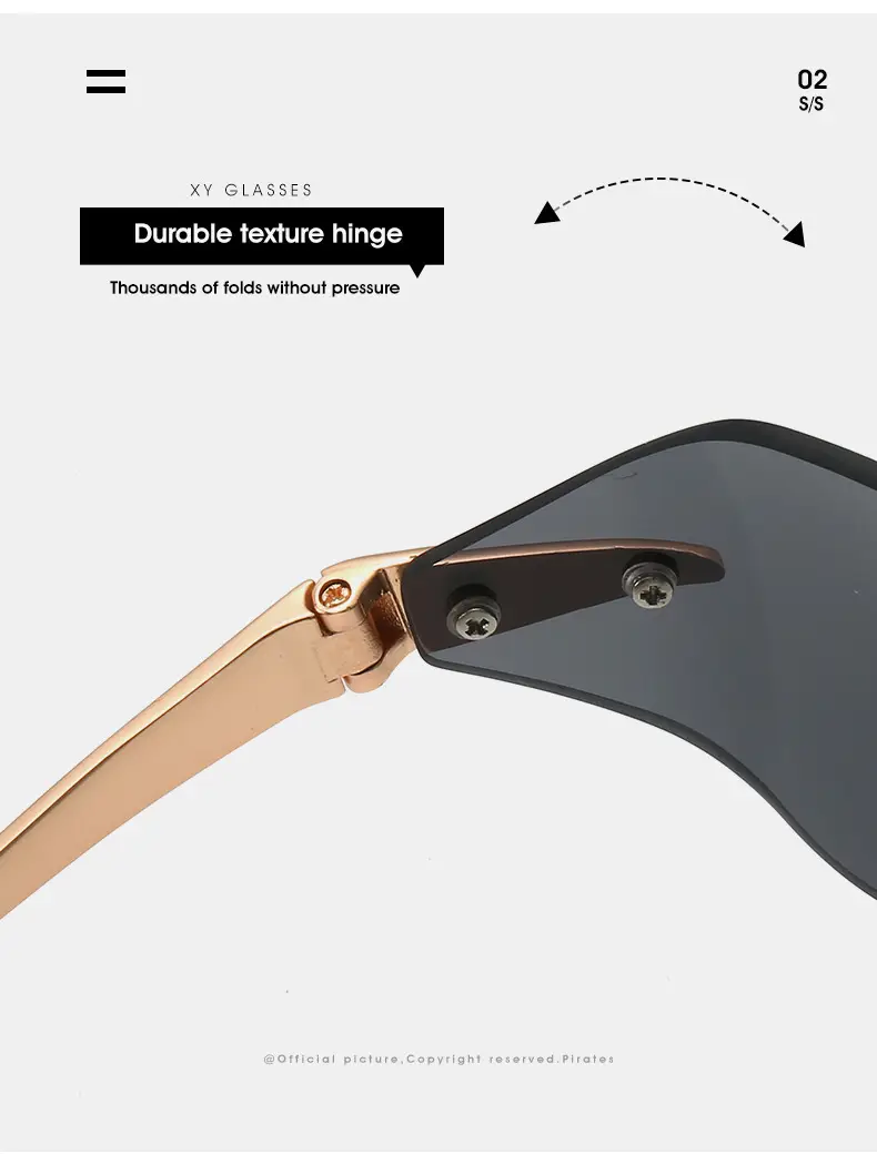 Cross-Border Unisex Curved Sunglasses Brown Tinted — feature 15