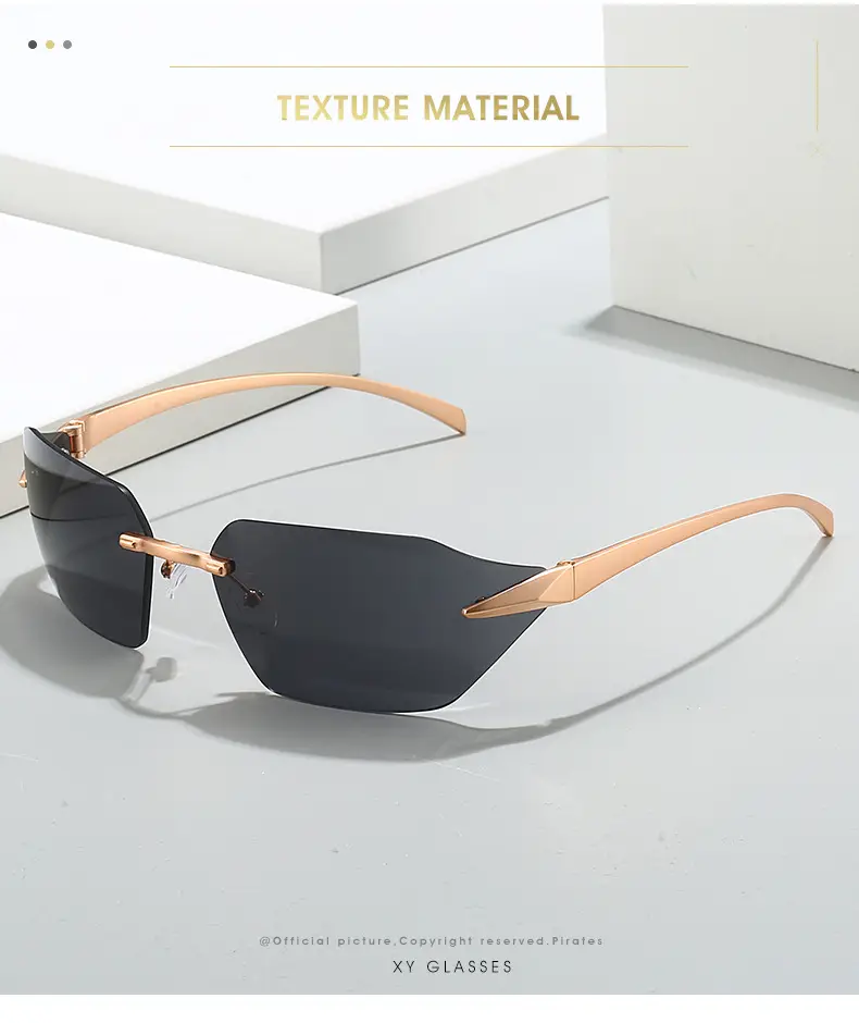 Cross-Border Unisex Curved Sunglasses Brown Tinted — feature 3