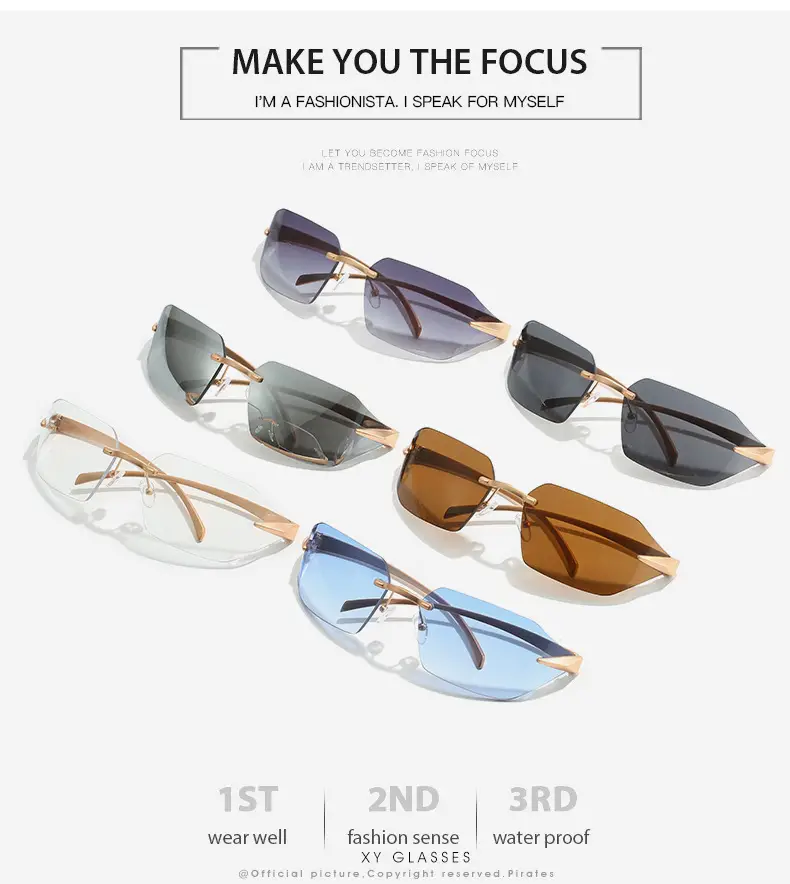 Cross-Border Unisex Curved Sunglasses Brown Tinted — feature 4