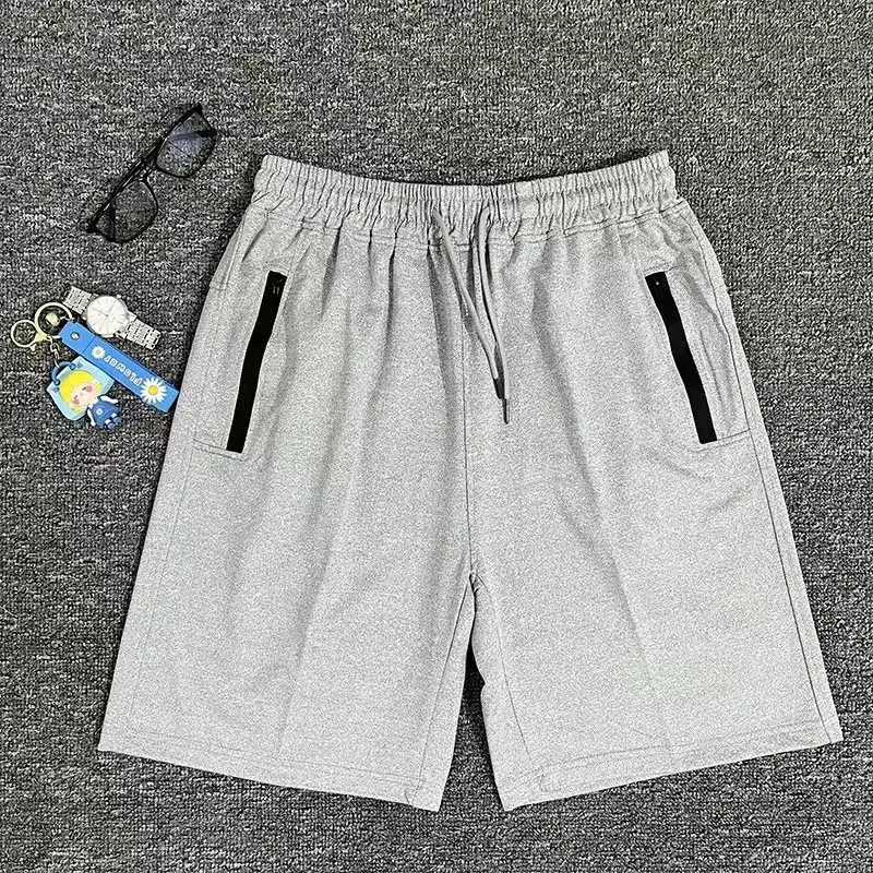 Men Grey Zipper Shorts Summer Casual 5Pc — feature 4
