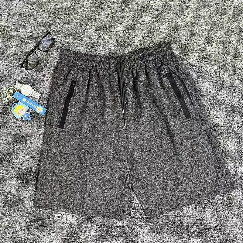 Men Grey Zipper Shorts Summer Casual 5Pc — feature 5