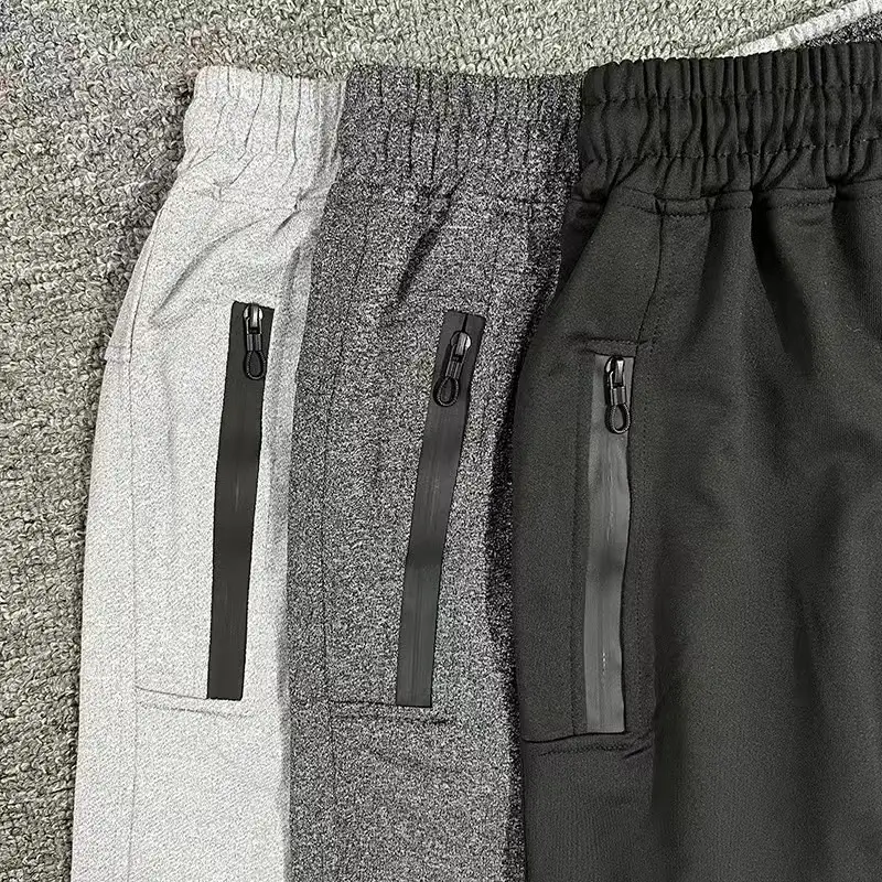 Men Grey Zipper Shorts Summer Casual 5Pc — feature 8