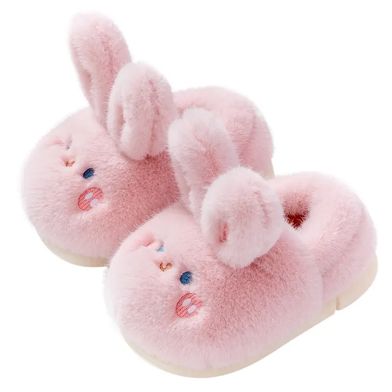Parent-child cotton shoes winter women's cartoon cute rabbit bag heel cotton slippers home indoor and outdoor warm fleece-lined cotton shoes - Image 7
