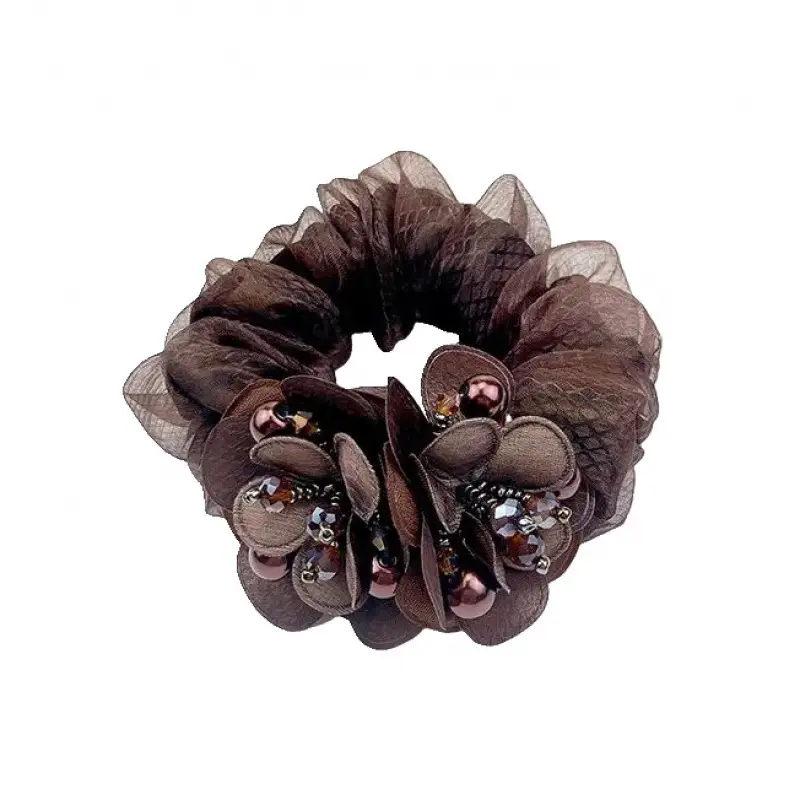 Elegant Flower Hair Bands for Women Deep Blue & Maroon - Image 8