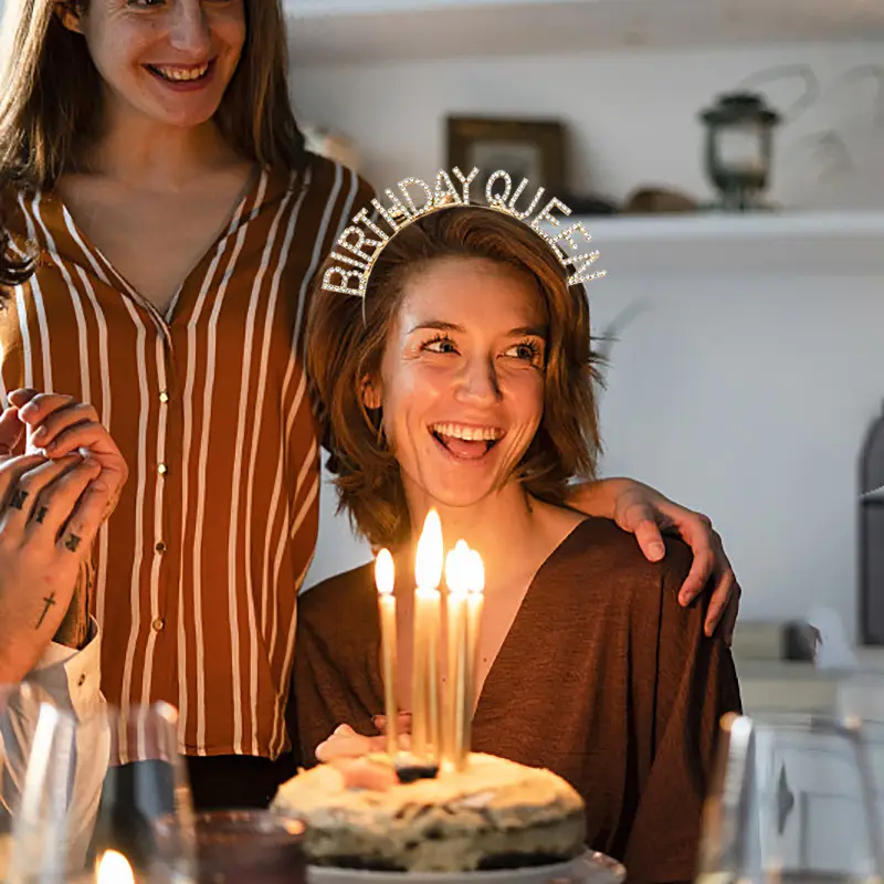 Birthday Queen Rhinestone Headband Belt Suit — feature 8