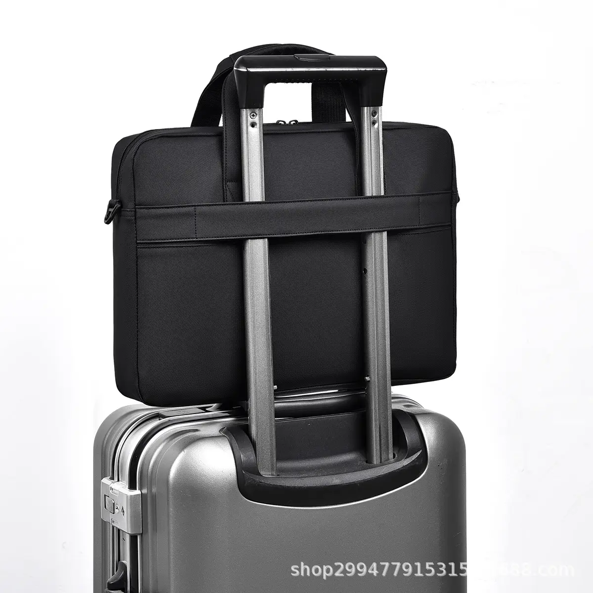 Black Multi-Compartment Laptop Bag with Water Proof & Shoulder Strap - Image 5