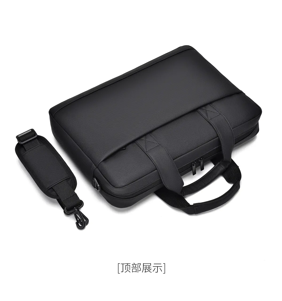 Black Multi-Compartment Laptop Bag with Water Proof & Shoulder Strap — feature 25