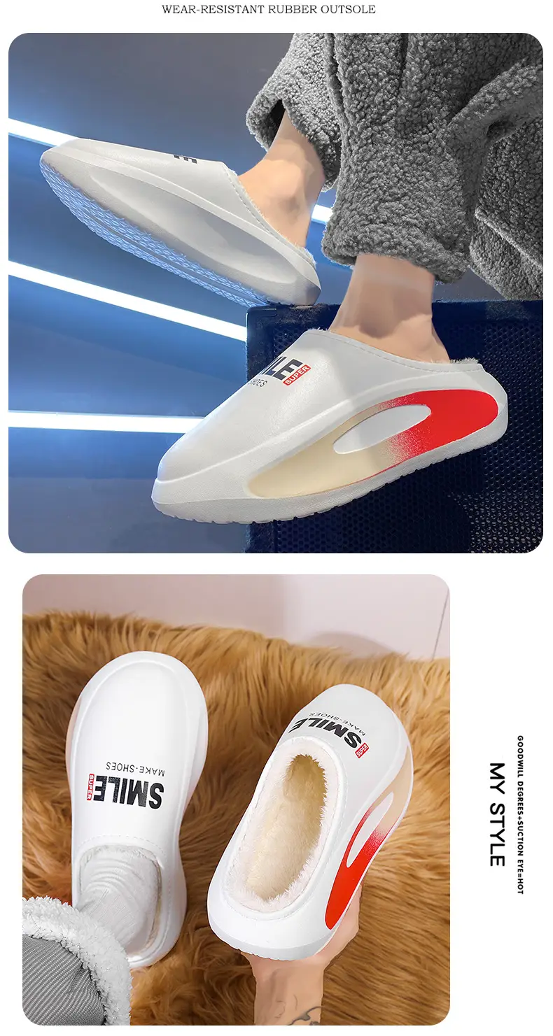 Women's Waterproof Cotton Slippers with Feeling of Dung and Baotou Warm Home — feature 12
