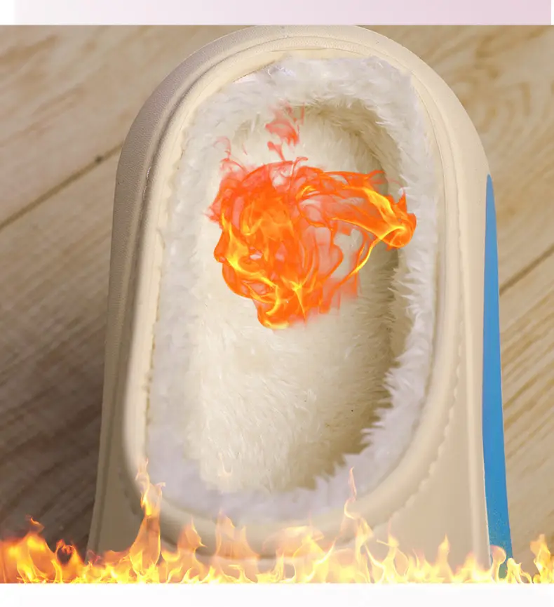 Women's Waterproof Cotton Slippers with Feeling of Dung and Baotou Warm Home — feature 7