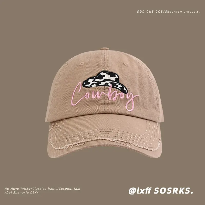 Cowboy Letter Embroidered Blue Baseball Cap — feature 15