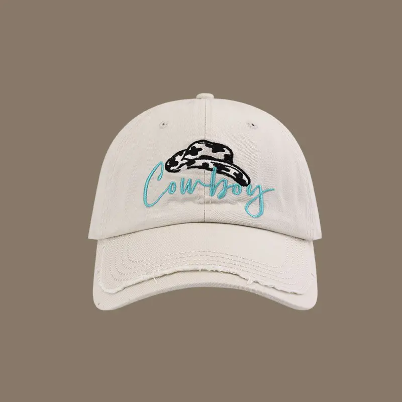 Cowboy Letter Embroidered Blue Baseball Cap - Image 2