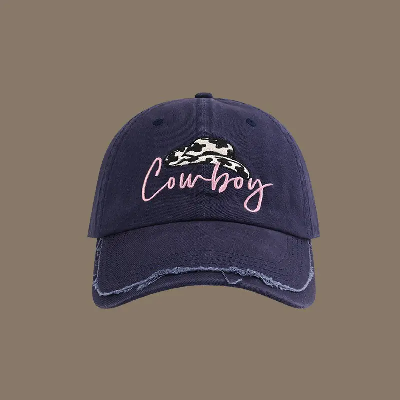 Cowboy Letter Embroidered Blue Baseball Cap - Image 5