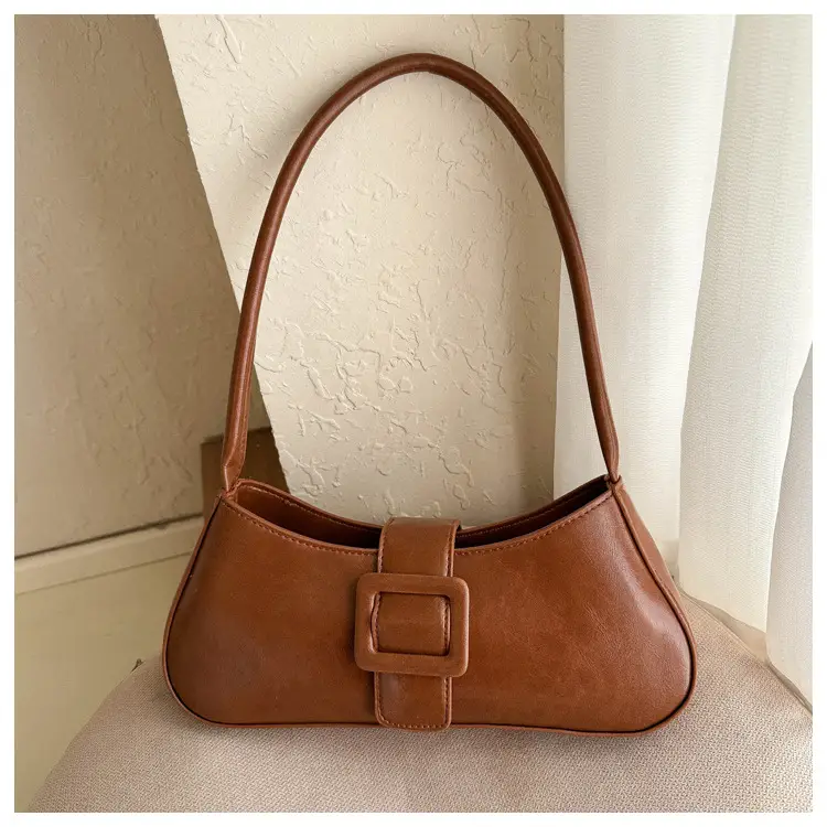 Black French Belt Decorative Shoulder Bag Women 2023 - Image 4