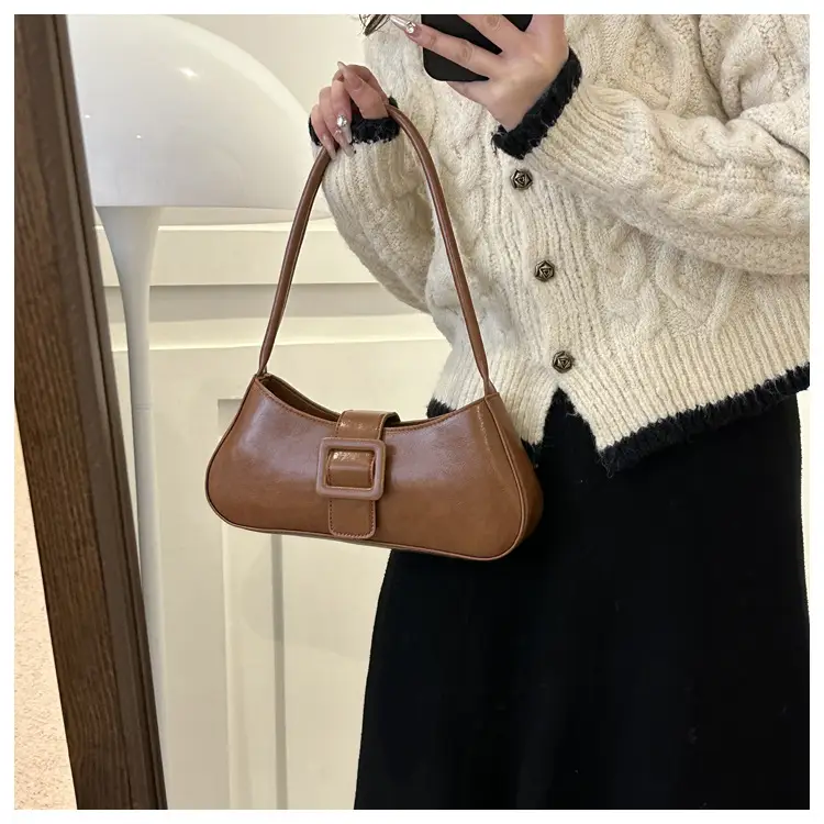 Black French Belt Decorative Shoulder Bag Women 2023 — feature 19