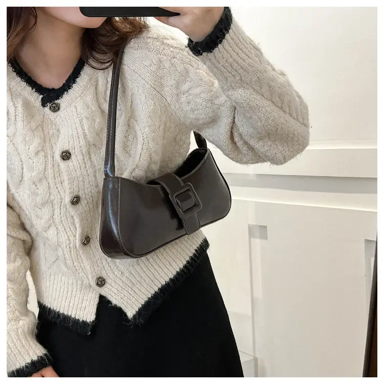 Black French Belt Decorative Shoulder Bag Women 2023 — feature 23