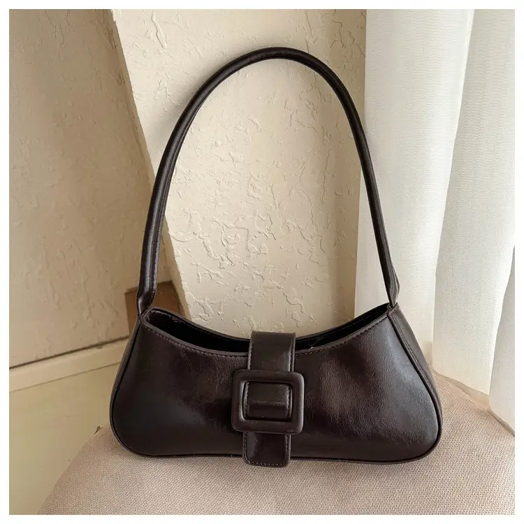 Black French Belt Decorative Shoulder Bag Women 2023 - Image 2