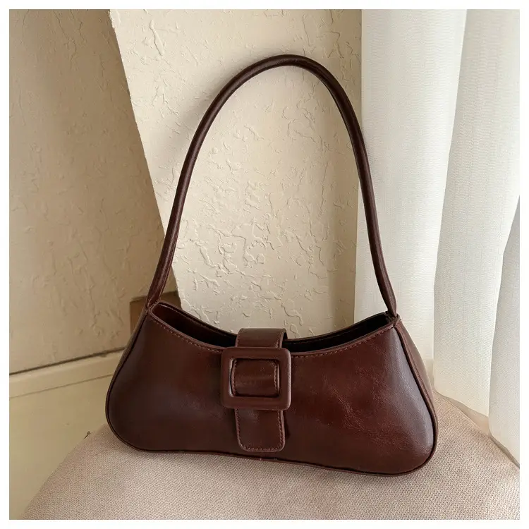 Black French Belt Decorative Shoulder Bag Women 2023 - Image 3